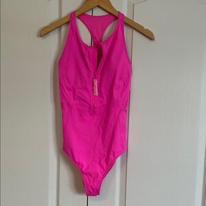 Fabletics x Khloé Kardashian Pink One Piece Swimsuit